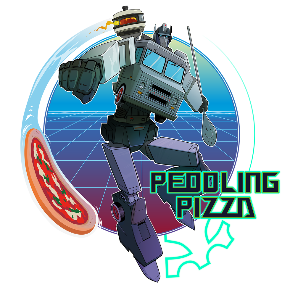 Peddling Pizza robot artwork